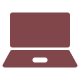 Simple maroon laptop graphic