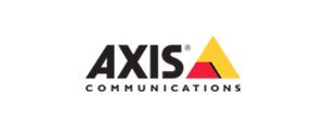 Axis Communications branding with geometric design